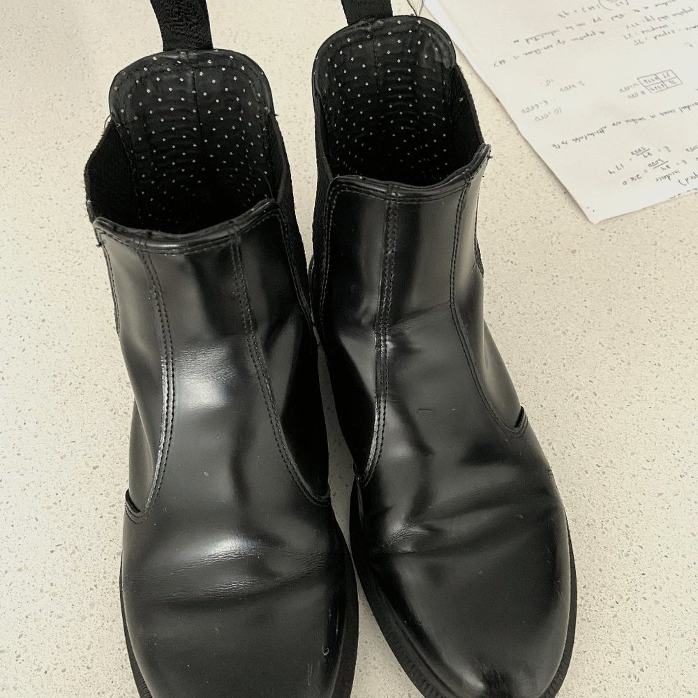 Dr. Martens Black Leather Chelsea Ankle Boots